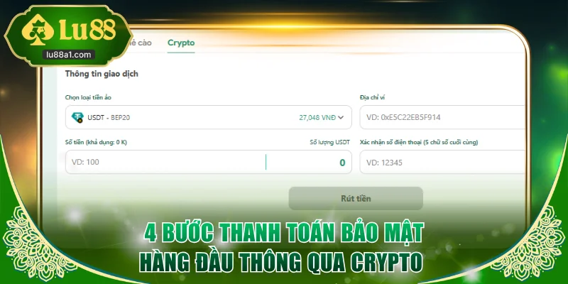 4 bước thanh toán bảo mật hàng đầu thông qua Crypto 