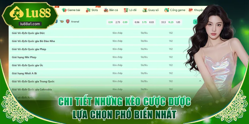 Chi tiết những kèo cược được lựa chọn phổ biến nhất